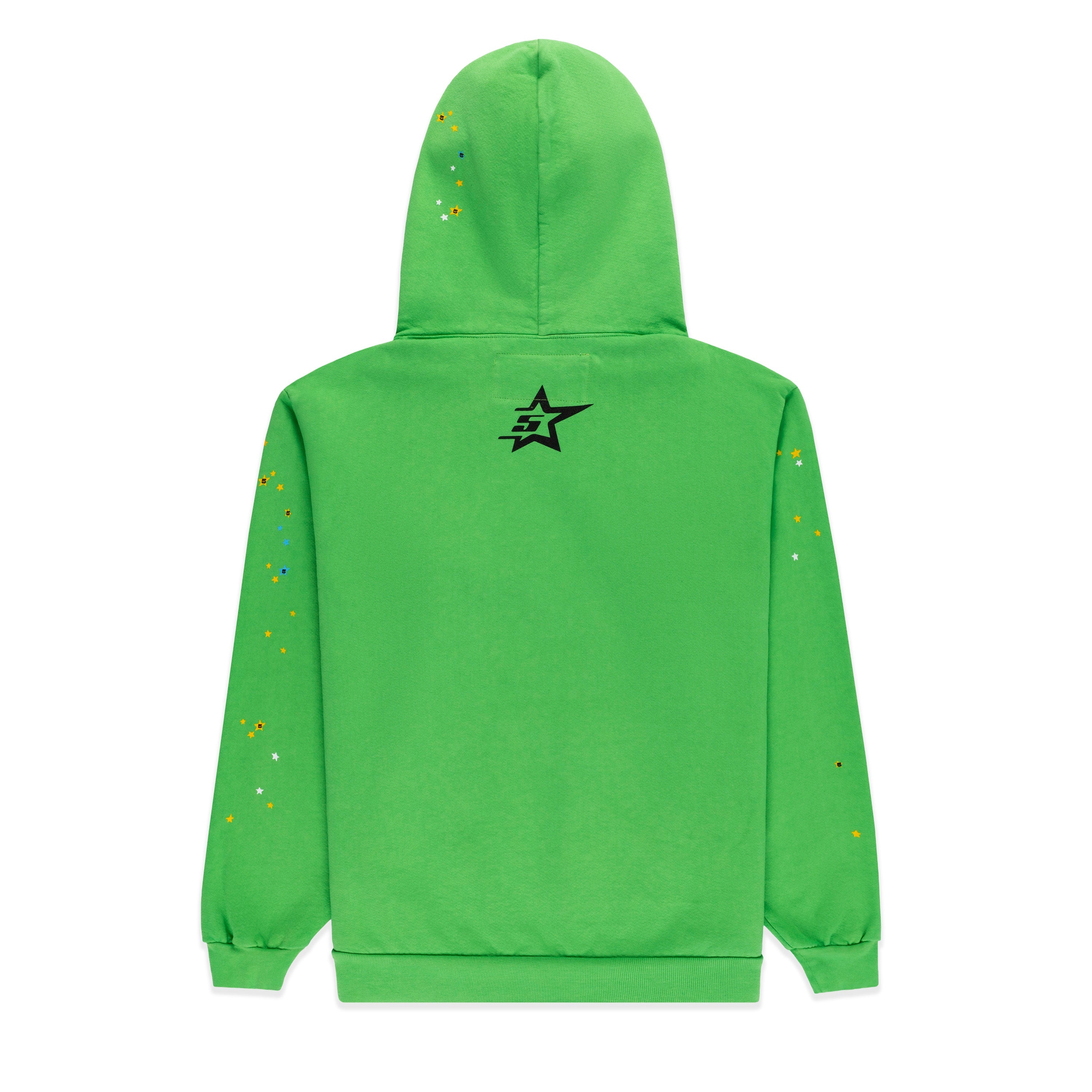 BRIGHT GREEN PUNK V2 RHINESTONE HOODIE | SP5DER | KING SPIDER