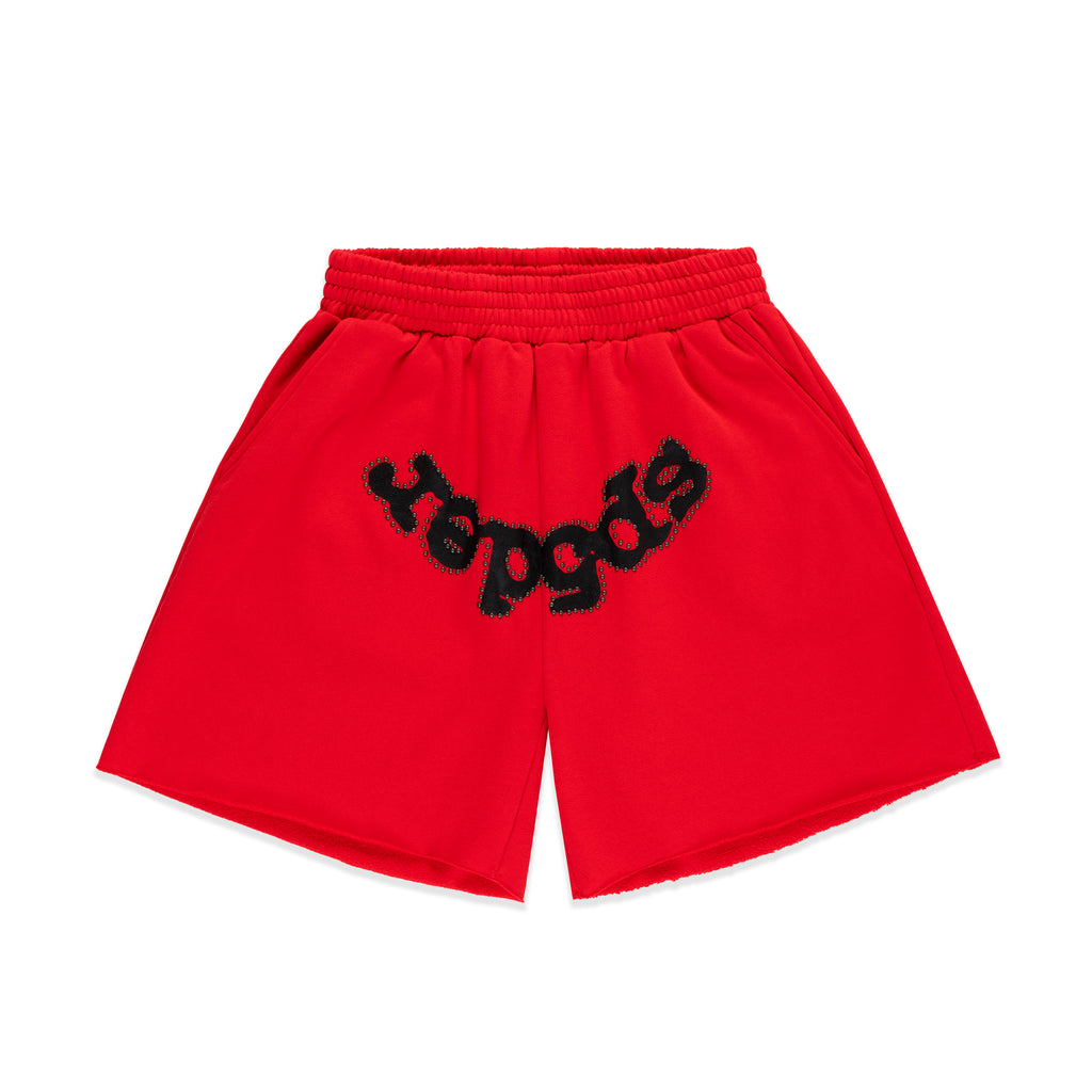 RED OG STUDDED SWEATSHORT
