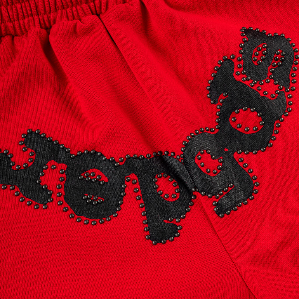 RED OG STUDDED SWEATSHORT