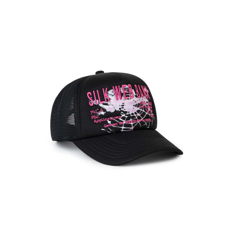 BLACK SILK WEB BANK TRUCKER