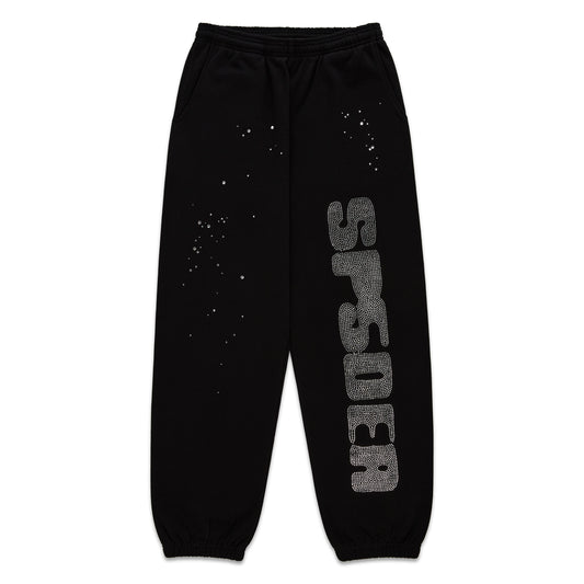 RHINESTONE SILK SWEATPANT
