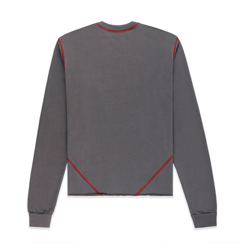 TAUPE SP5DER CONTRAST STITCH LS