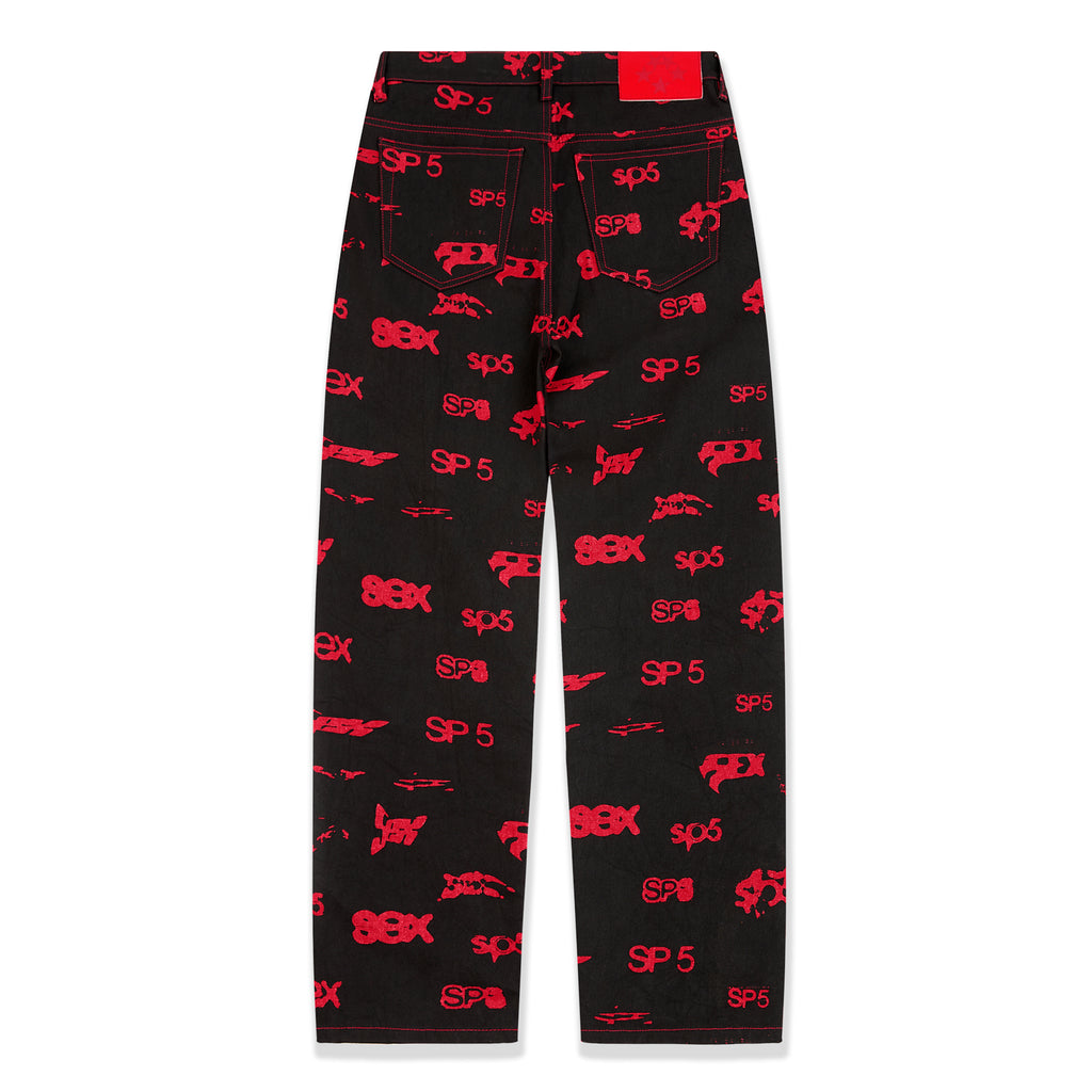 BLACK 5EX AOP DENIM PANT