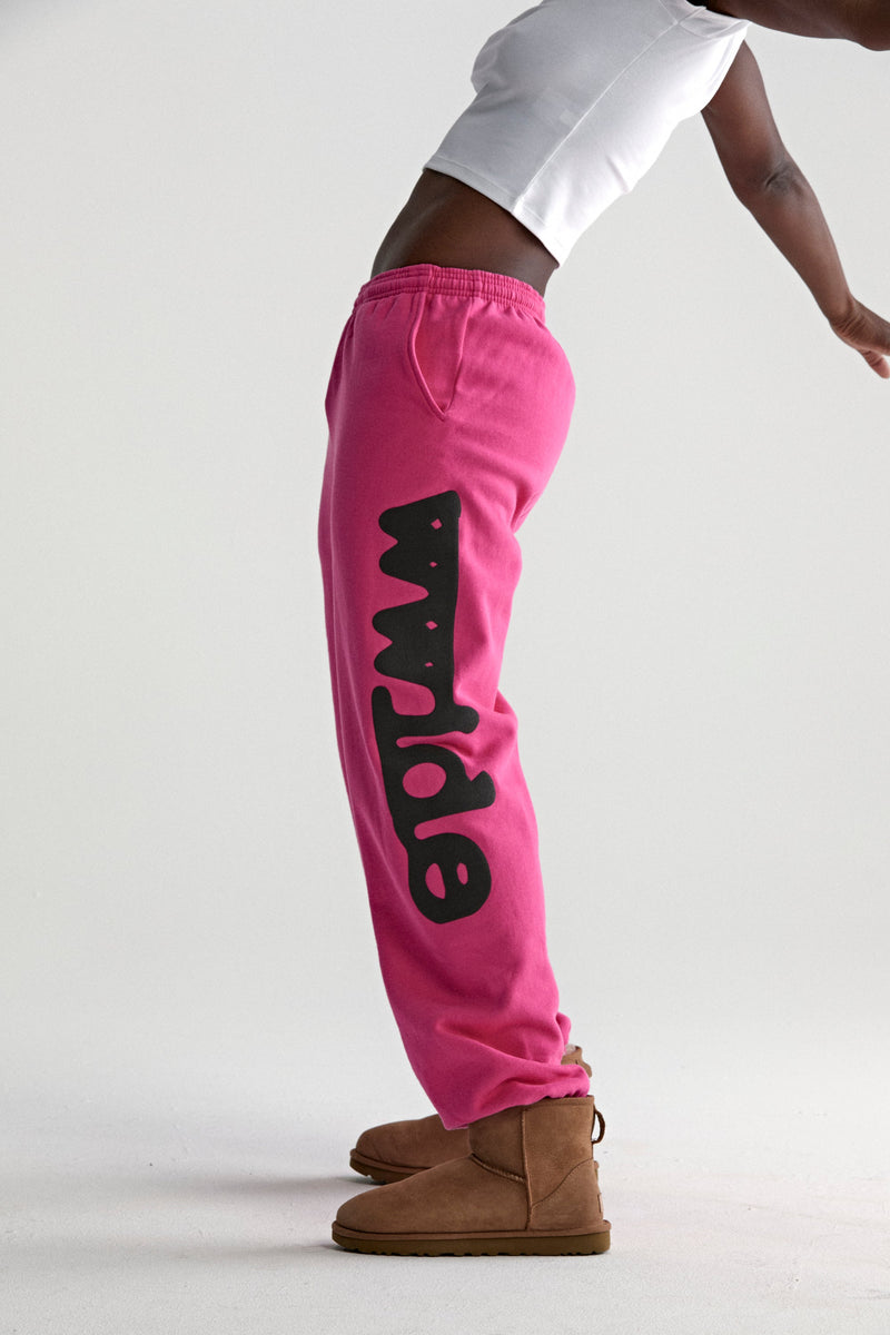 PINK BELUGA V2 SWEATPANT ON MODEL