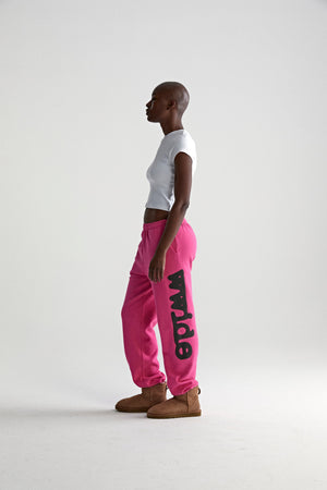 PINK BELUGA V2 SWEATPANT ON MODEL