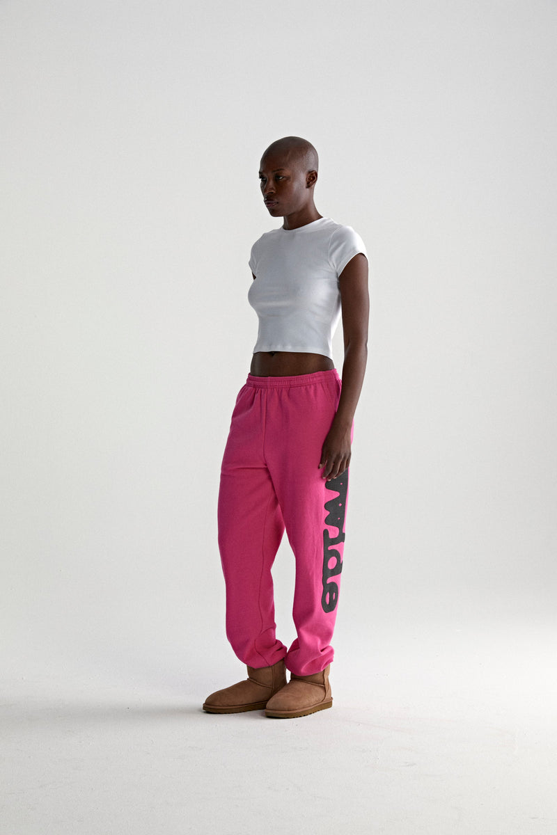 PINK BELUGA V2 SWEATPANT ON MODEL