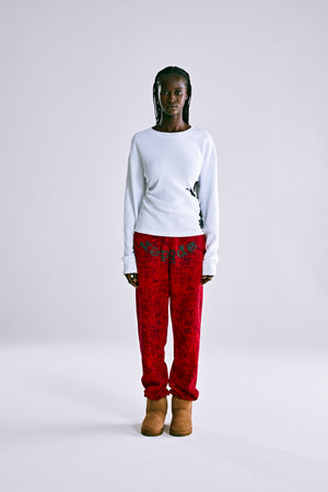 RED OG TREE CAMO SWEATPANT ON MODEL