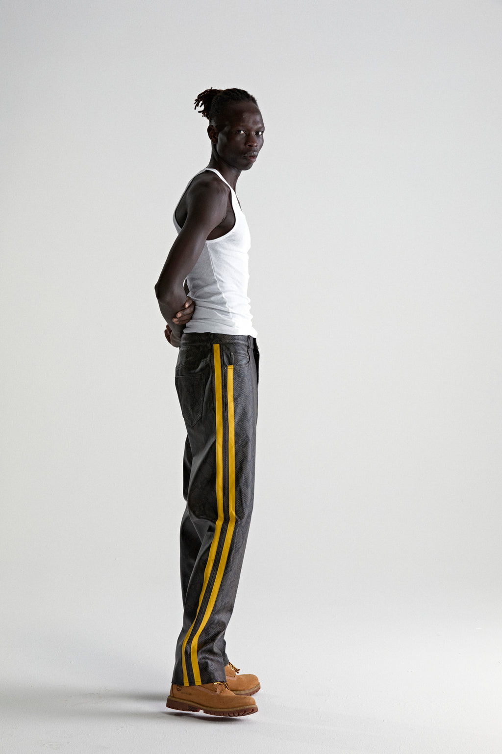 SNAKE LEATHER PANT