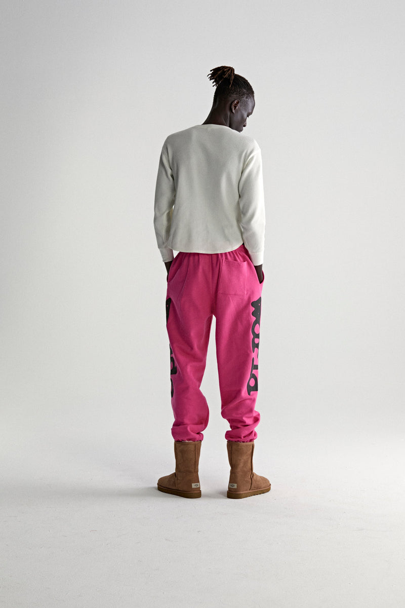 PINK BELUGA V2 SWEATPANT ON MODEL