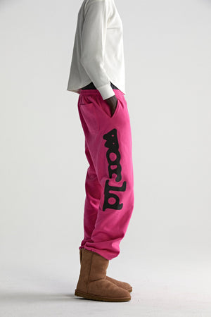 PINK BELUGA V2 SWEATPANT ON MODEL