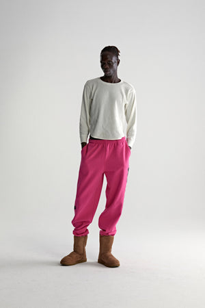 PINK BELUGA V2 SWEATPANT ON MODEL