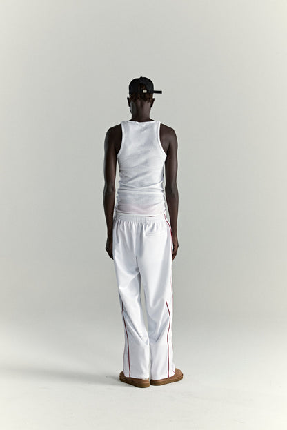 WHITE ATLANTA TRACK PANT ON MODEL