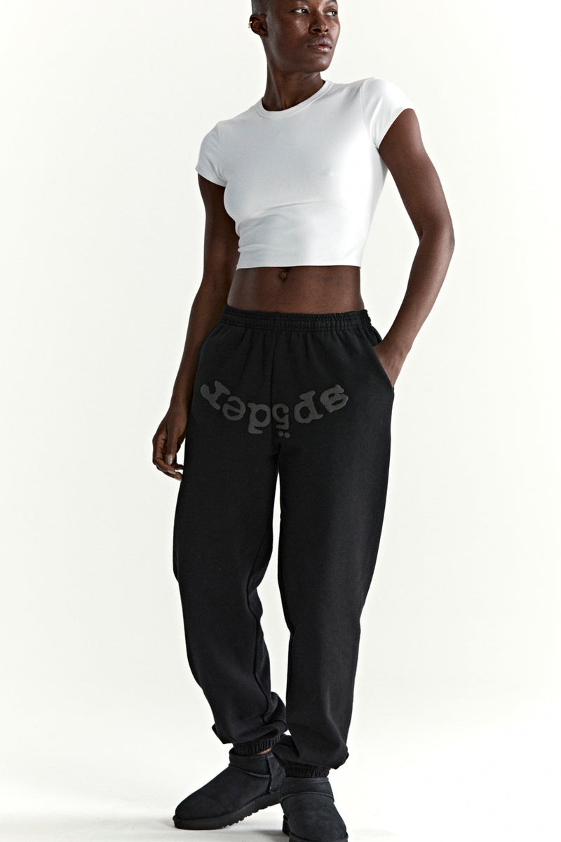 BLACK PHANTOM WEB SWEATPANT ON MODEL