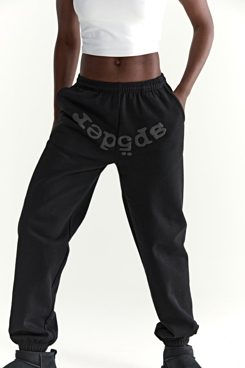 BLACK PHANTOM WEB SWEATPANT ON MODEL