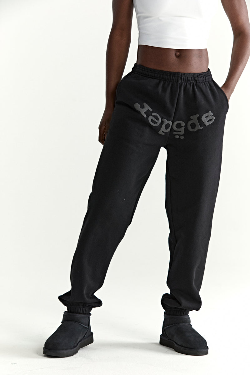 BLACK PHANTOM WEB SWEATPANT ON MODEL