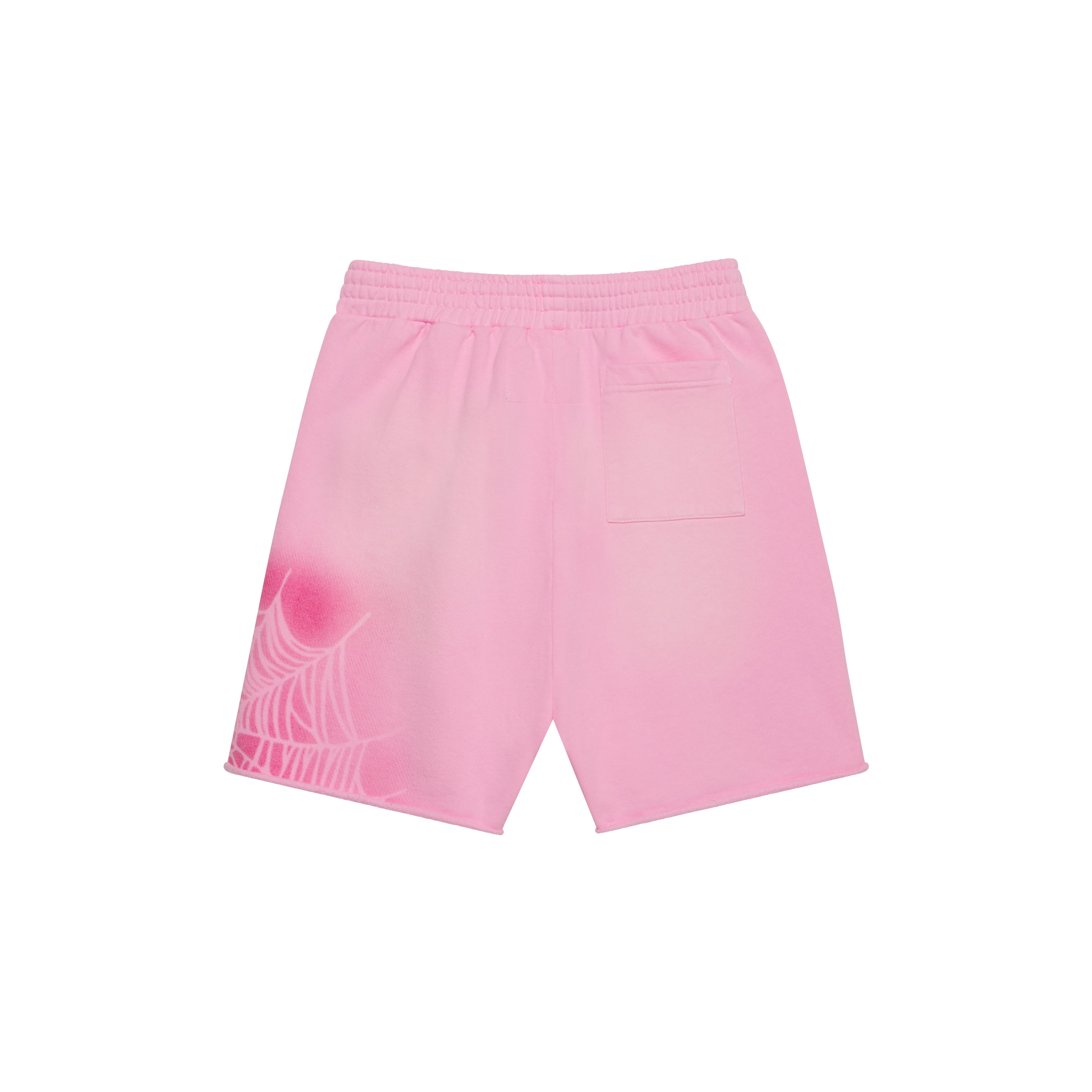 LIGHT PINK OG WEB V2 SPRAY SWEATSHORT | SP5DER | KING SPIDER