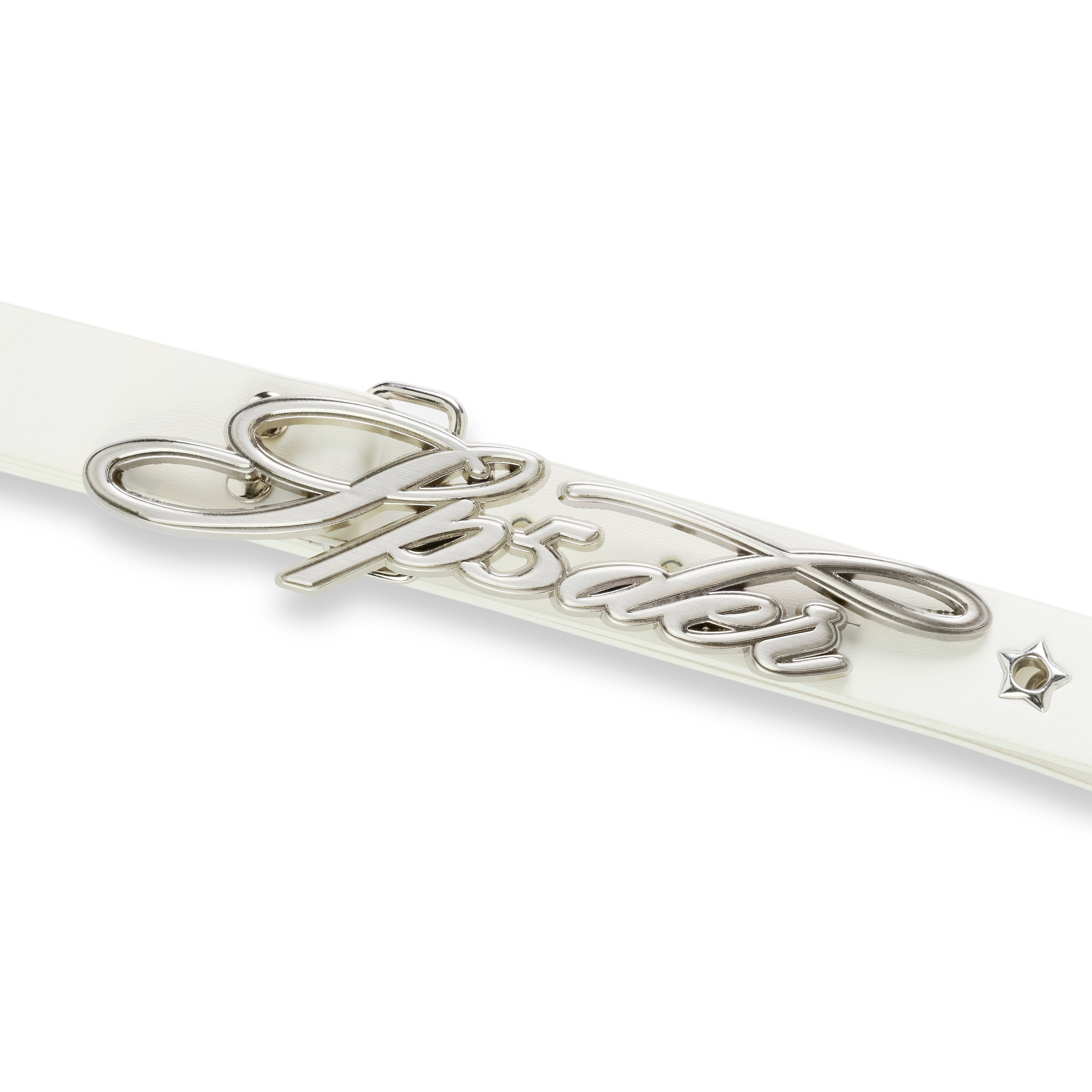 WHITE R-05 SCRIPT BELT | SP5DER | KING SPIDER
