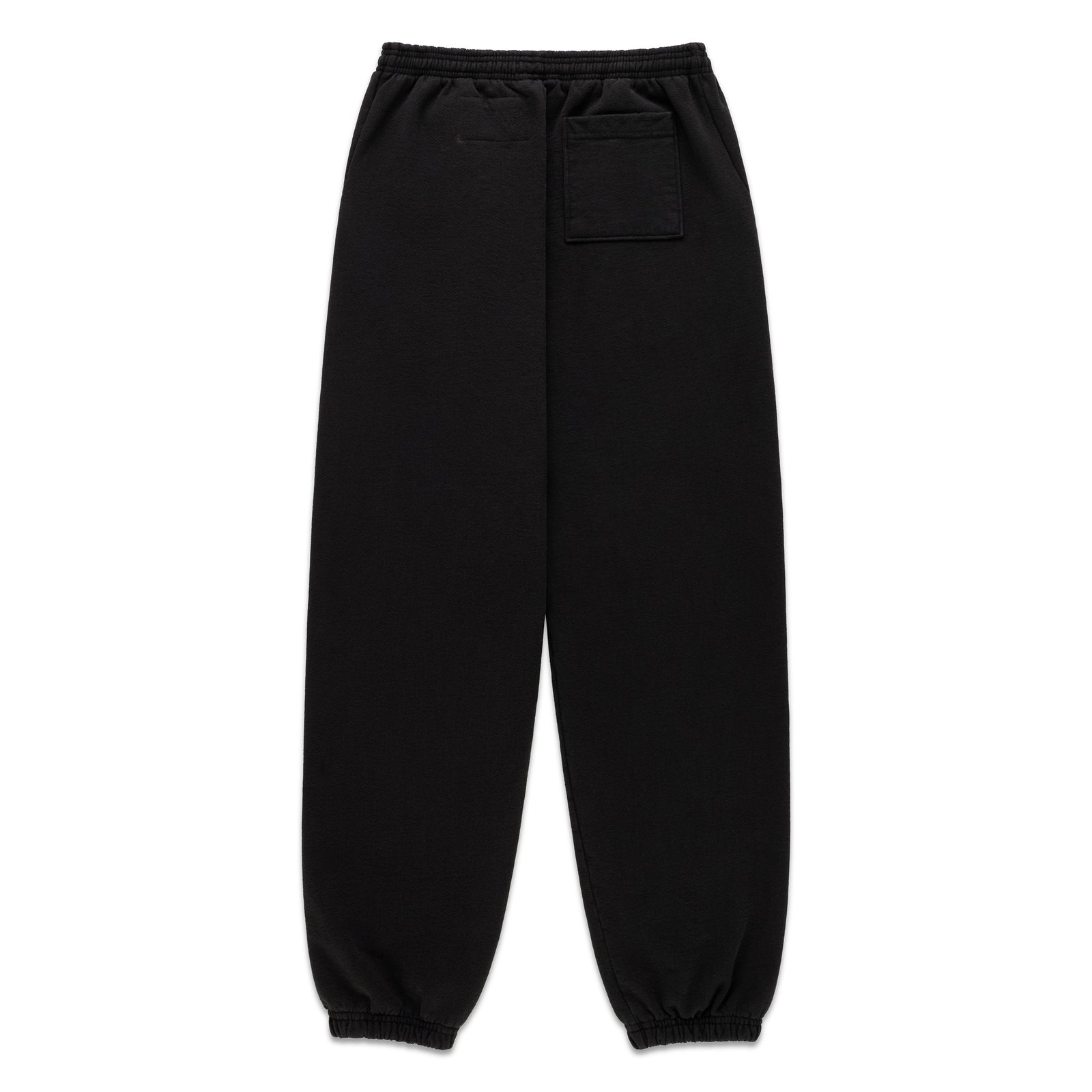 Black CB PUNK V2 sweatpants with elasticized waistband and cuffs, featuring a back pocket.