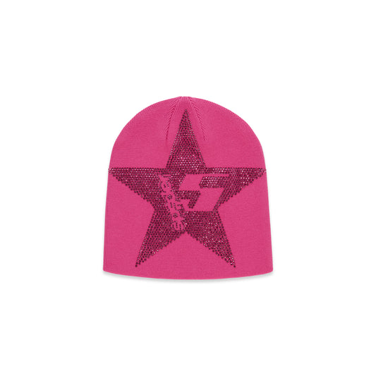PINK STAR RHINESTONE SKULLY