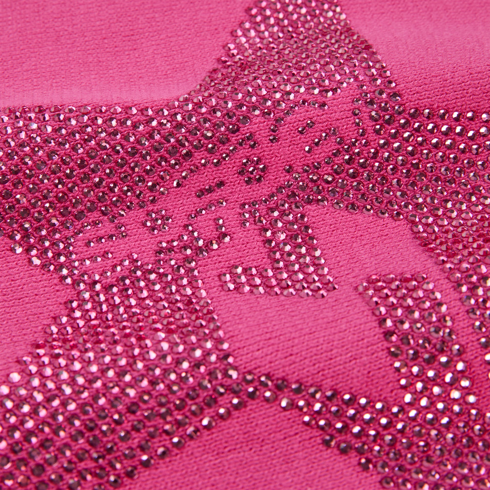 PINK STAR RHINESTONE SKULLY