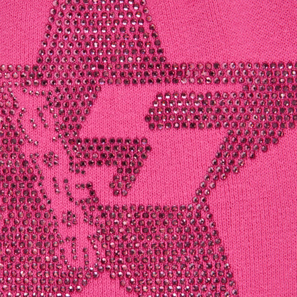 PINK STAR RHINESTONE SKULLY