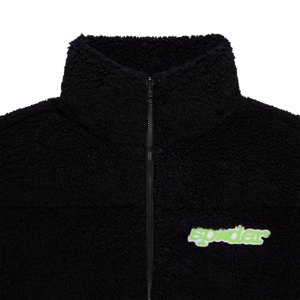 BLACK SHERPA PUFFER JACKET