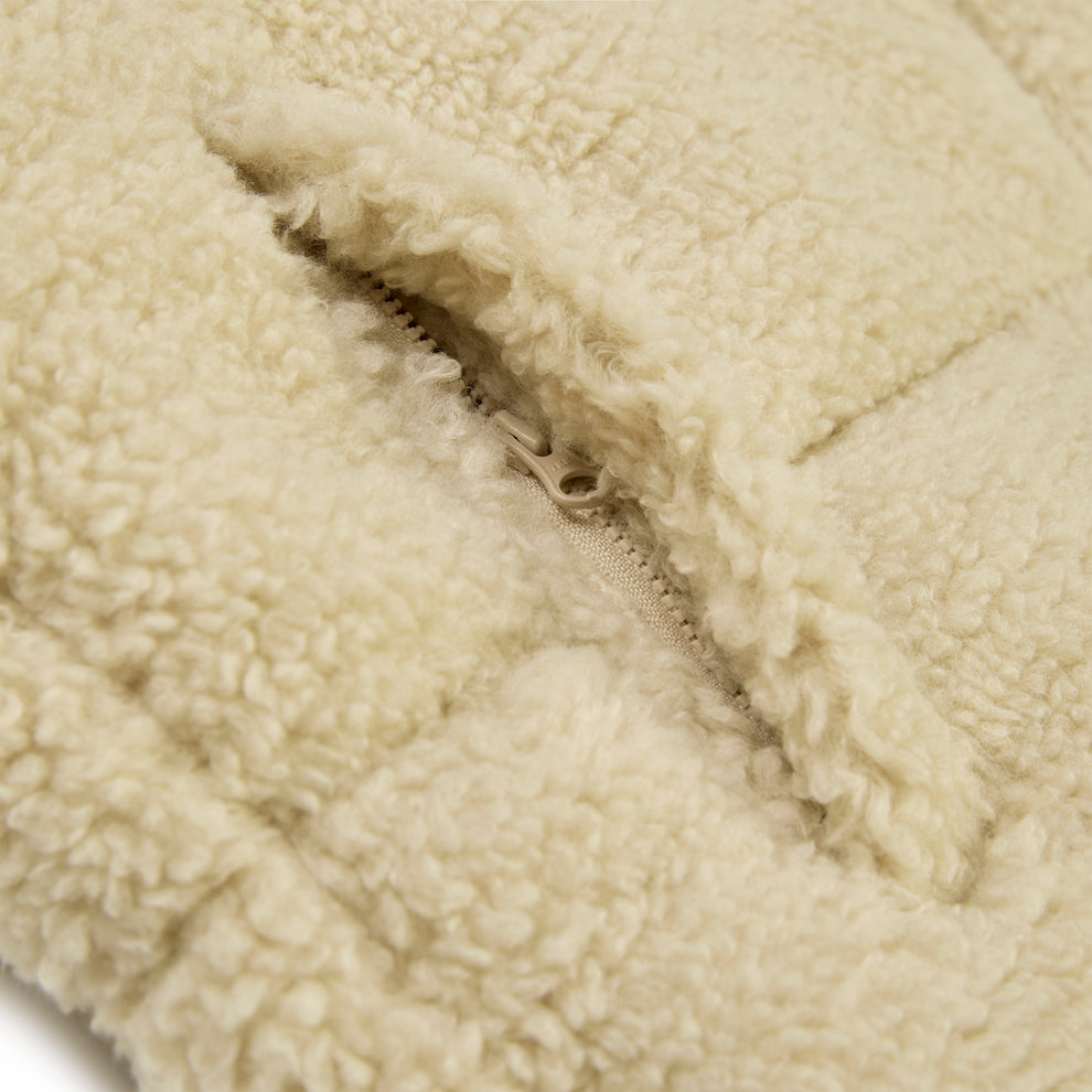 CREAM SHERPA PUFFER JACKET