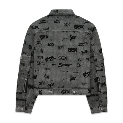 SEX AOP FOIL TRUCKER JACKET