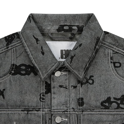 SEX AOP FOIL TRUCKER JACKET