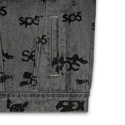 SEX AOP FOIL TRUCKER JACKET