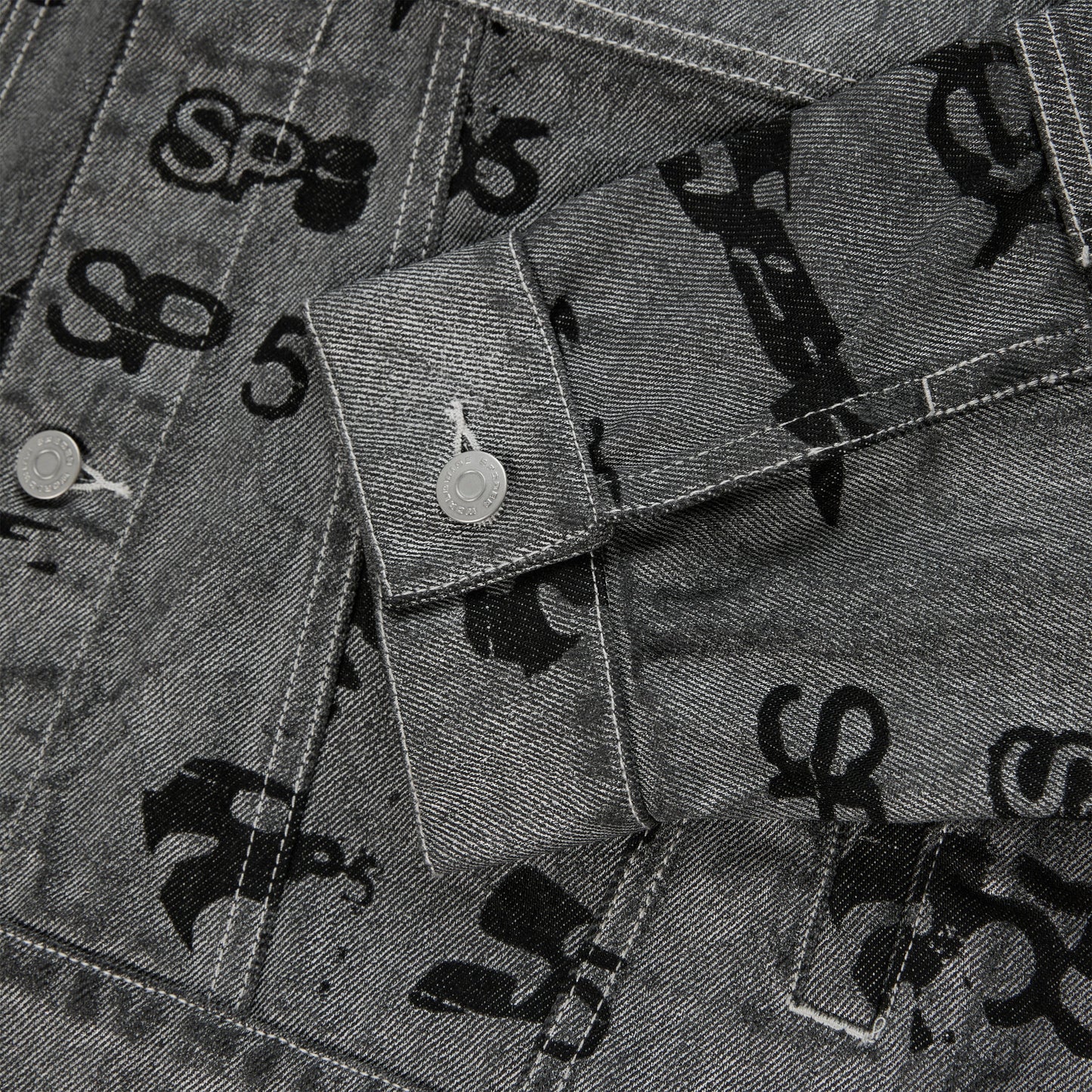 SEX AOP FOIL TRUCKER JACKET