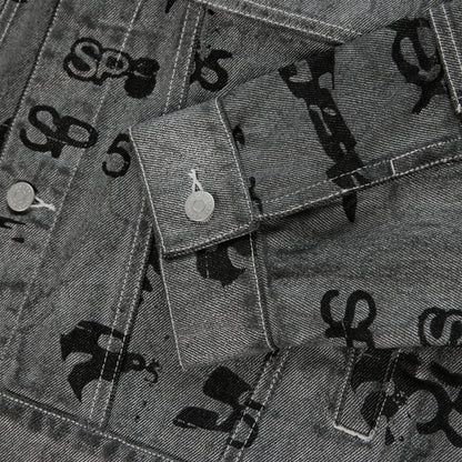 SEX AOP FOIL TRUCKER JACKET