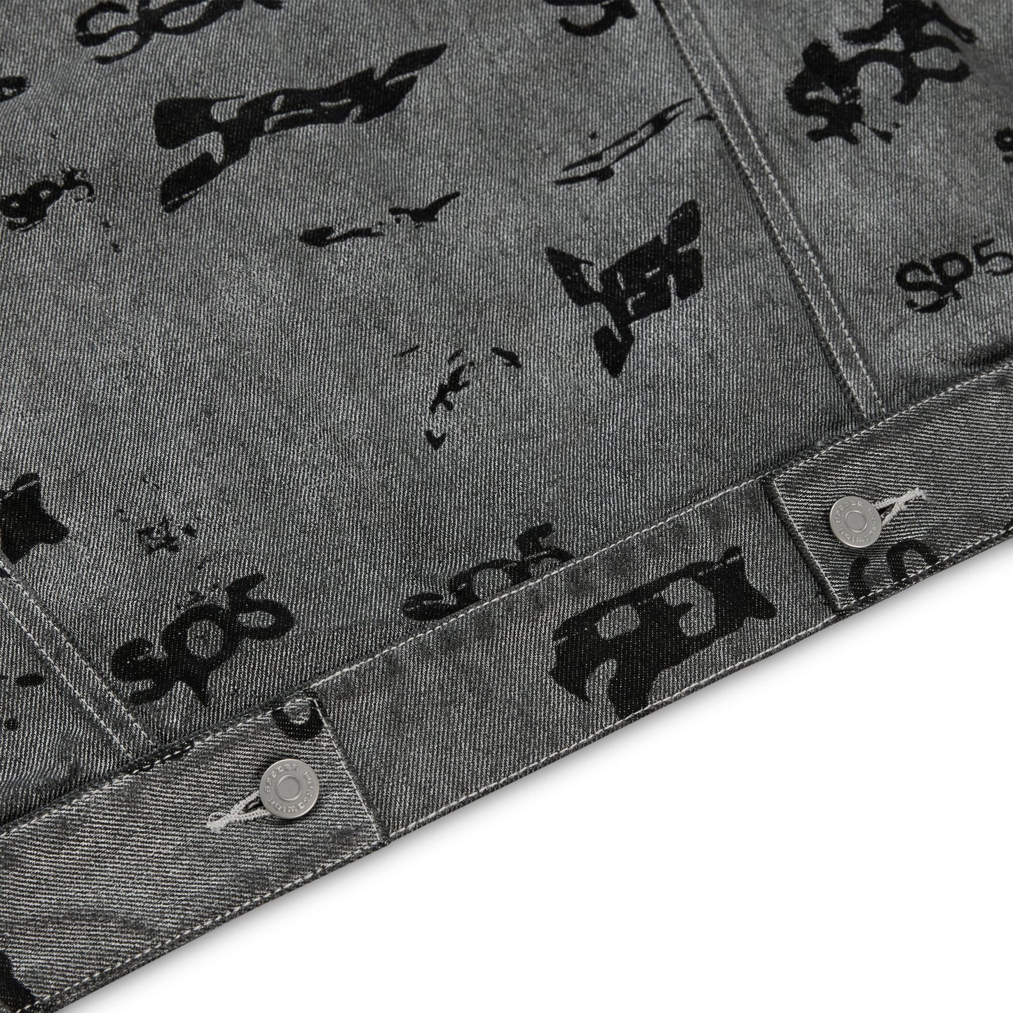 SEX AOP FOIL TRUCKER JACKET