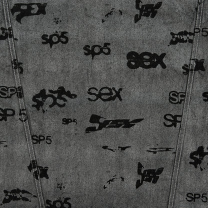 SEX AOP FOIL TRUCKER JACKET