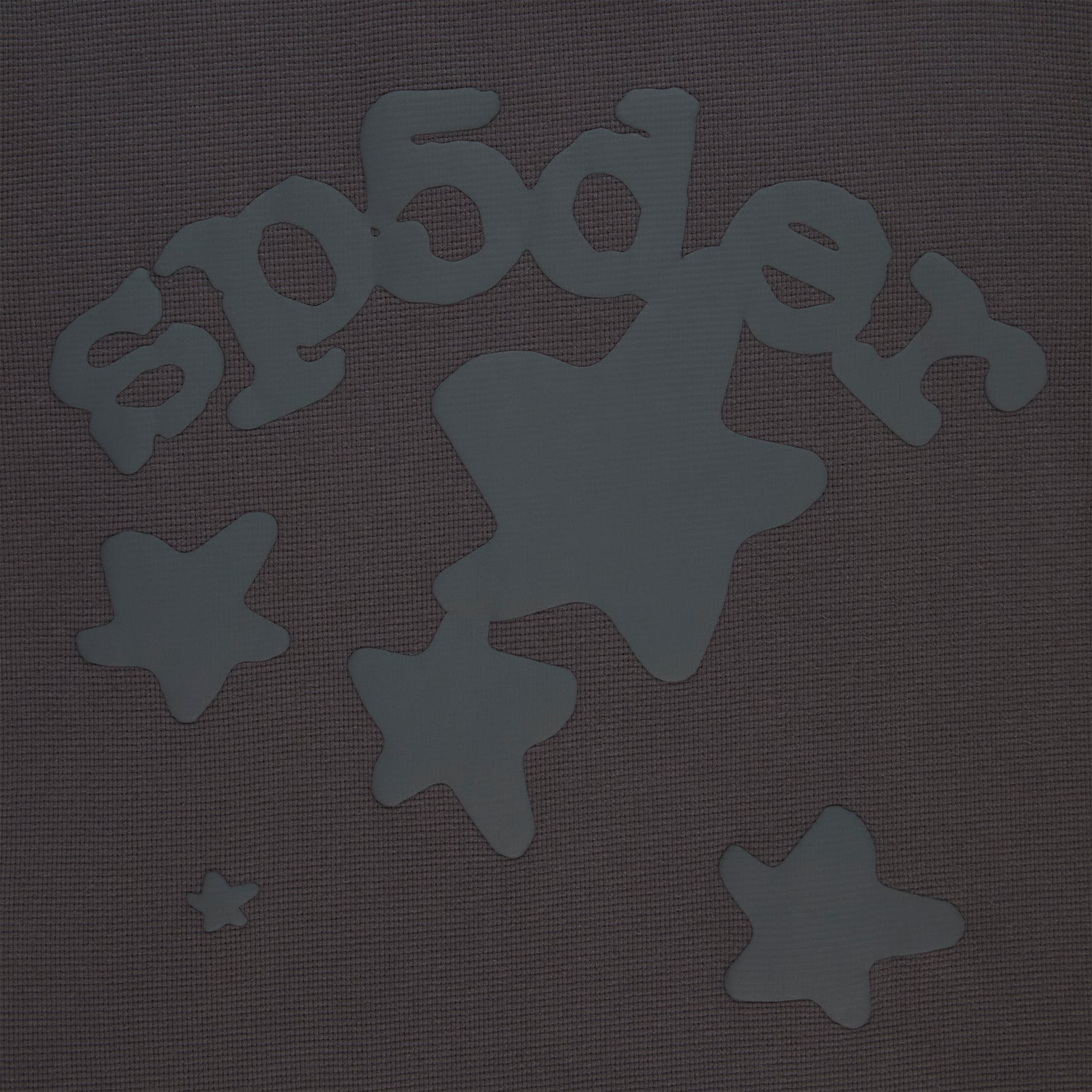 Beluga Thermal: Dark grey waffle knit with "Beluga" text and star print.