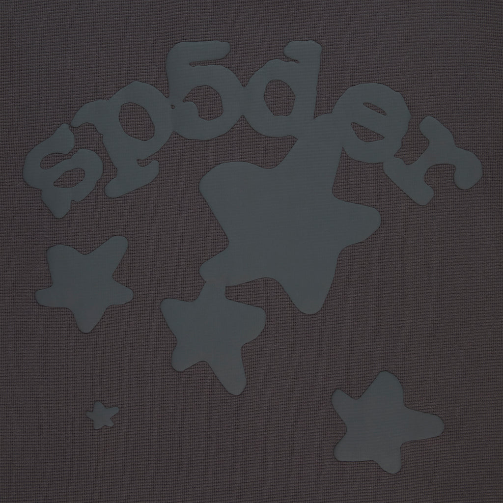 Beluga Thermal: Dark grey waffle knit with "Beluga" text and star print.