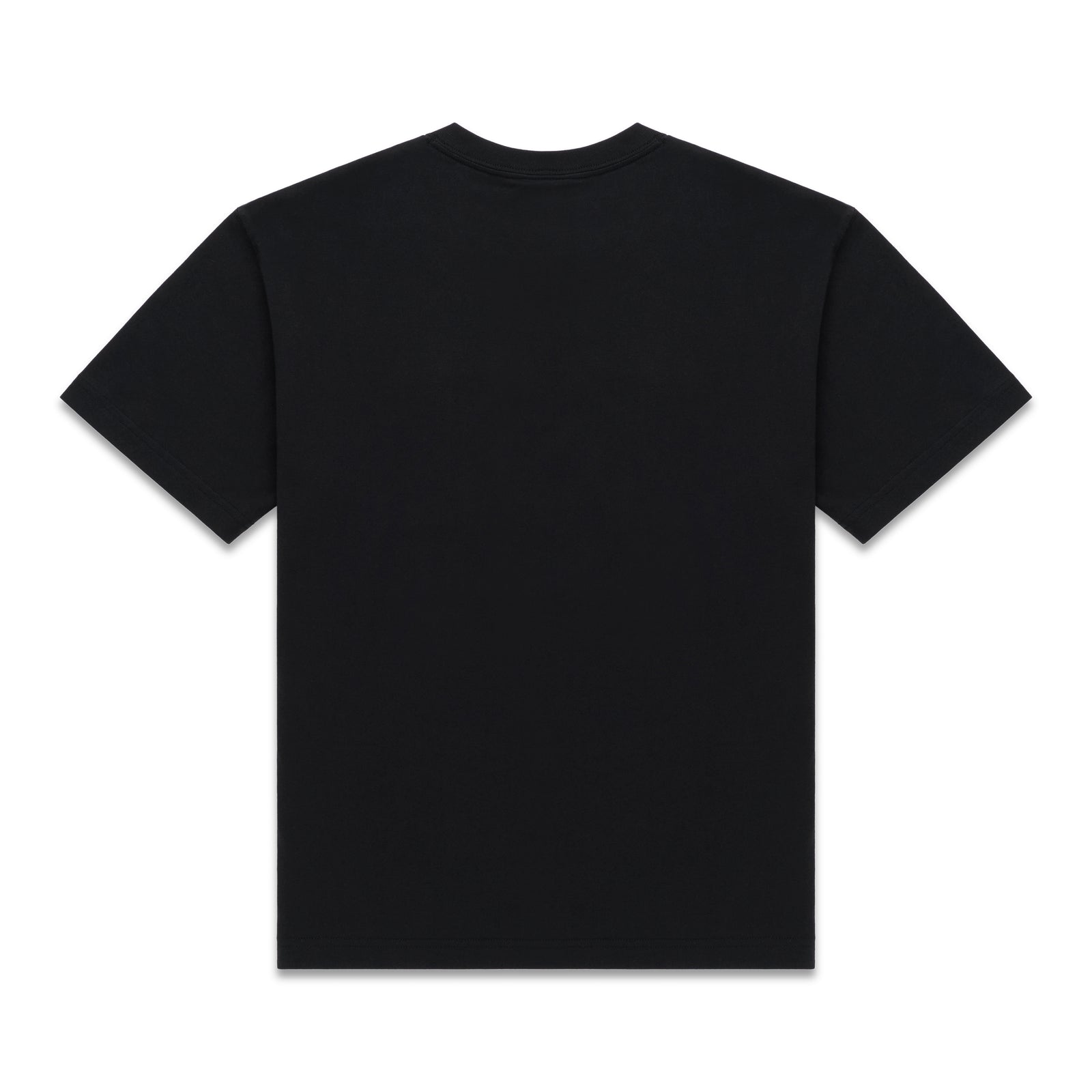Black 100% cotton Adidas Souvenir Tee, standard fit, shown from the back.