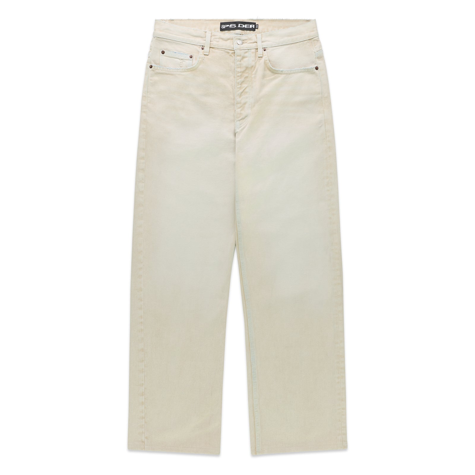 OXY JEAN 13oz light wash denim pants with straight leg fit and branded hardware.
