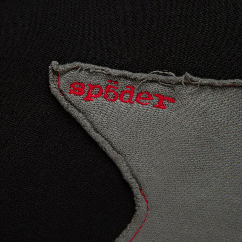 BLACK BIG STAR WIDE LEG SWEATPANT