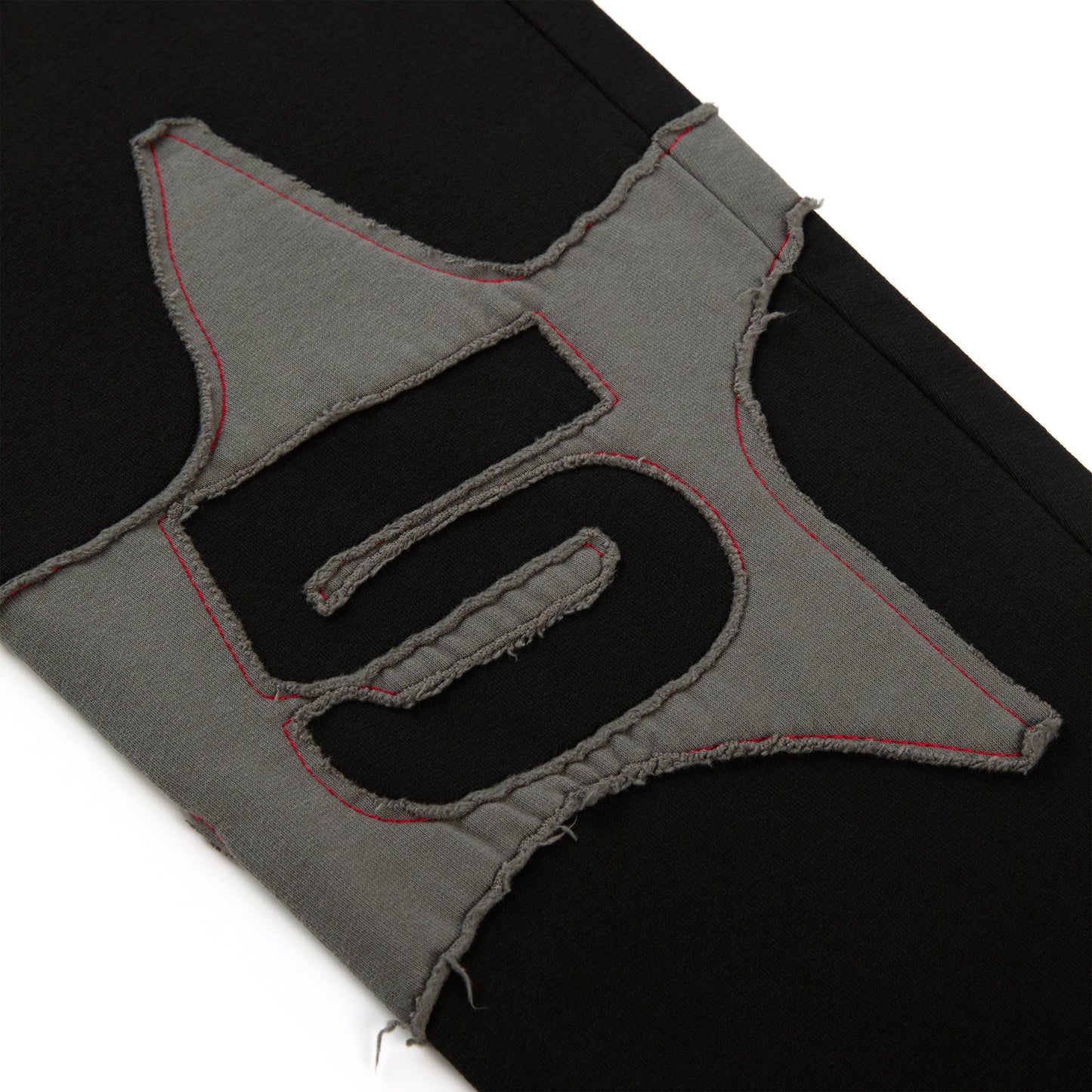 BLACK BIG STAR WIDE LEG SWEATPANT