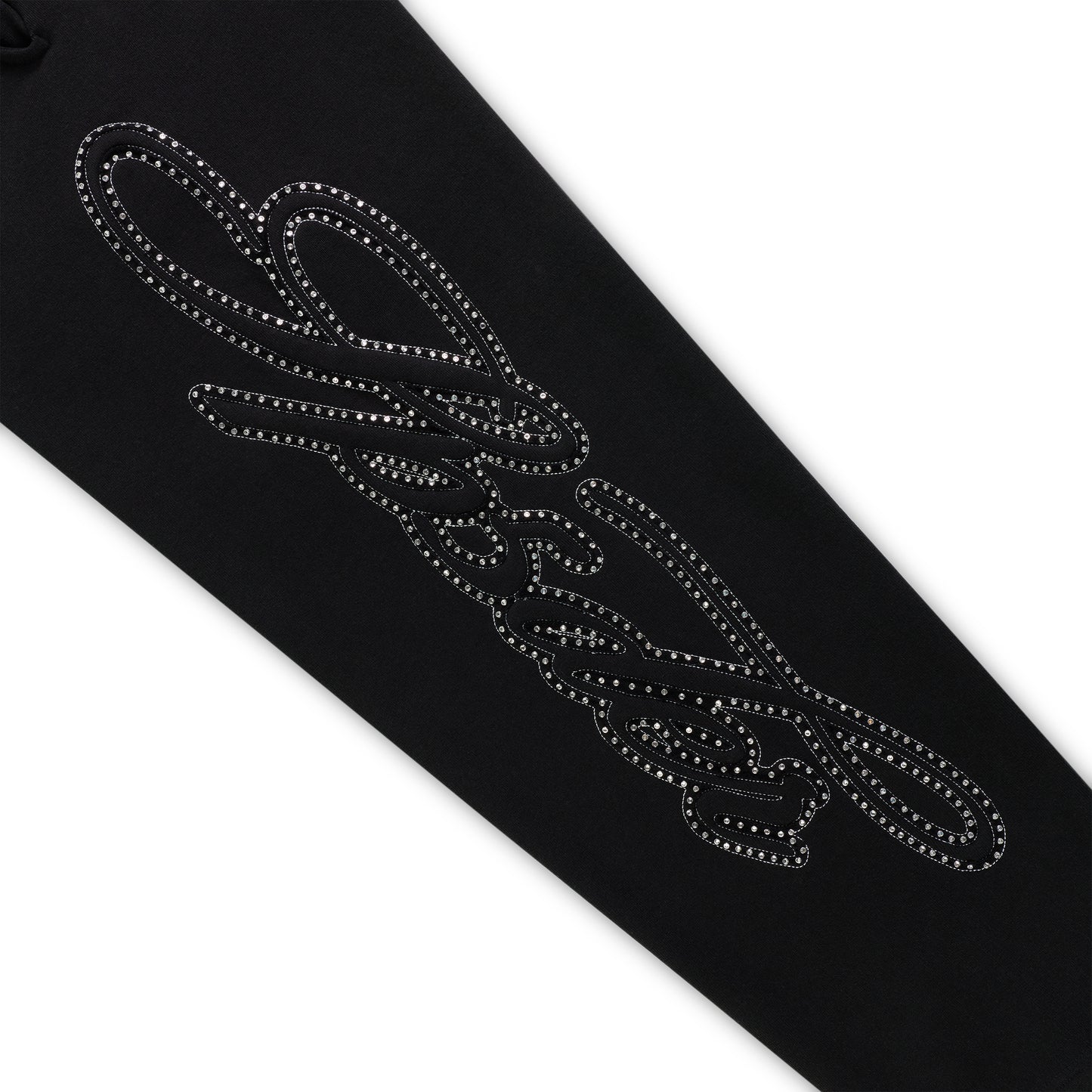 RHINESTONE SCRIPT WIDE LEG SWEATPANT