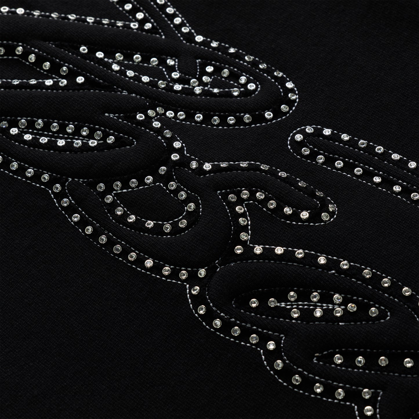 RHINESTONE SCRIPT WIDE LEG SWEATPANT