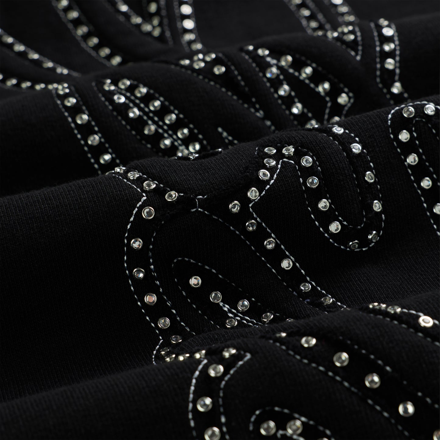 RHINESTONE SCRIPT WIDE LEG SWEATPANT