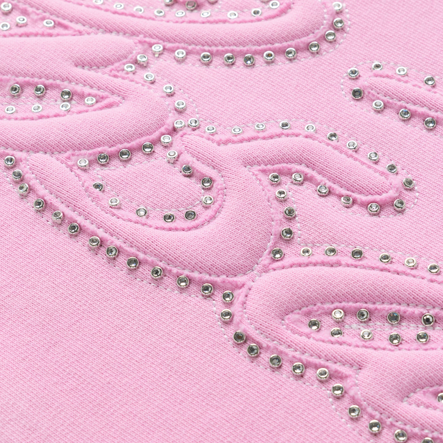 RHINESTONE SCRIPT WIDE LEG SWEATPANT