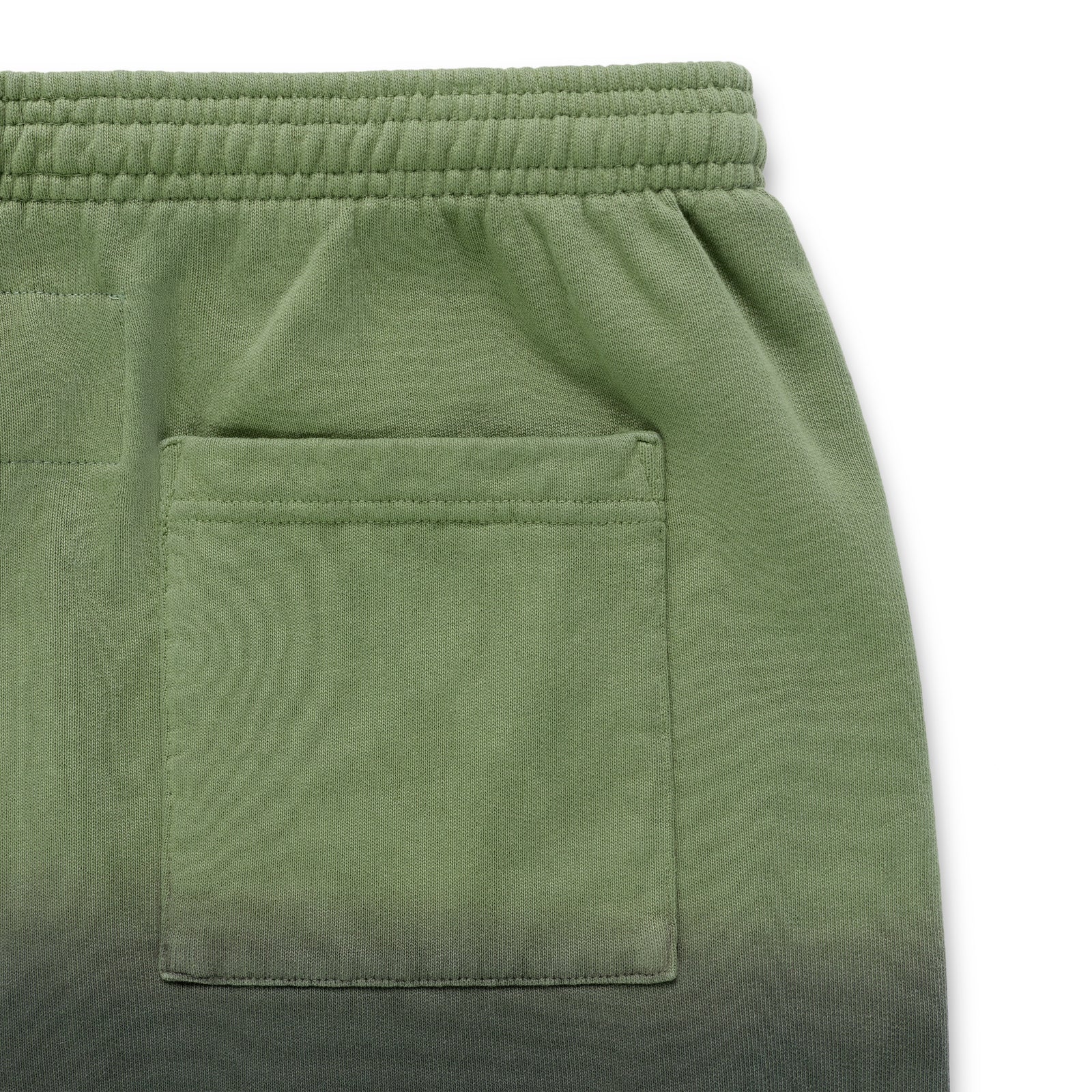 OG WEB OMBRE SWEATPANT: Green 100% cotton fleece with ombre design and back pocket.