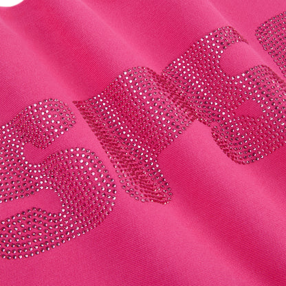 RHINESTONE SILK SWEATPANT