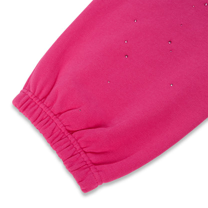 RHINESTONE SILK SWEATPANT