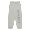 Light grey cotton fleece sweatpants with "P*NK SP5DER" text and scattered star print.