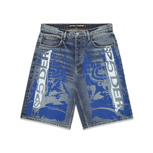 INDIGO MOTO GT DENIM SHORT | SP5DER | KING SPIDER