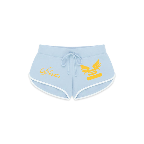 LIGHT SKY BLUE SP5WOM TRACK SHORT | SP5DER | KING SPIDER